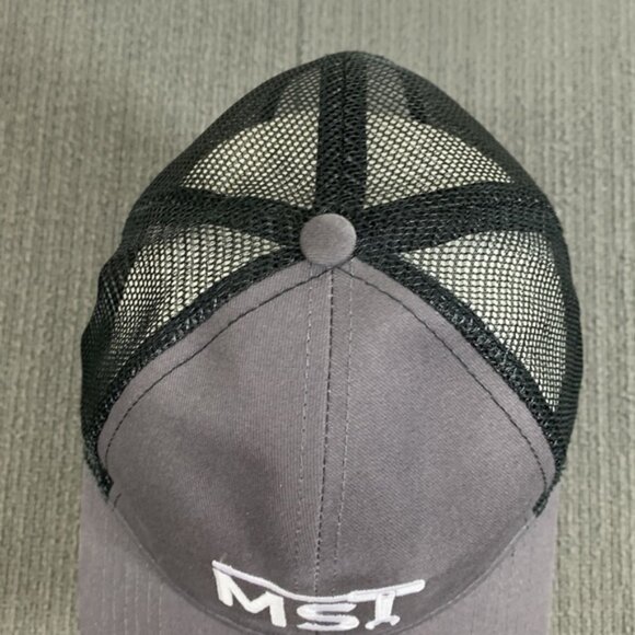 MSI Trucker Hat Adjustable Gray Black Mesh Back Snapback Baseball Cap Mens - Picture 6 of 13
